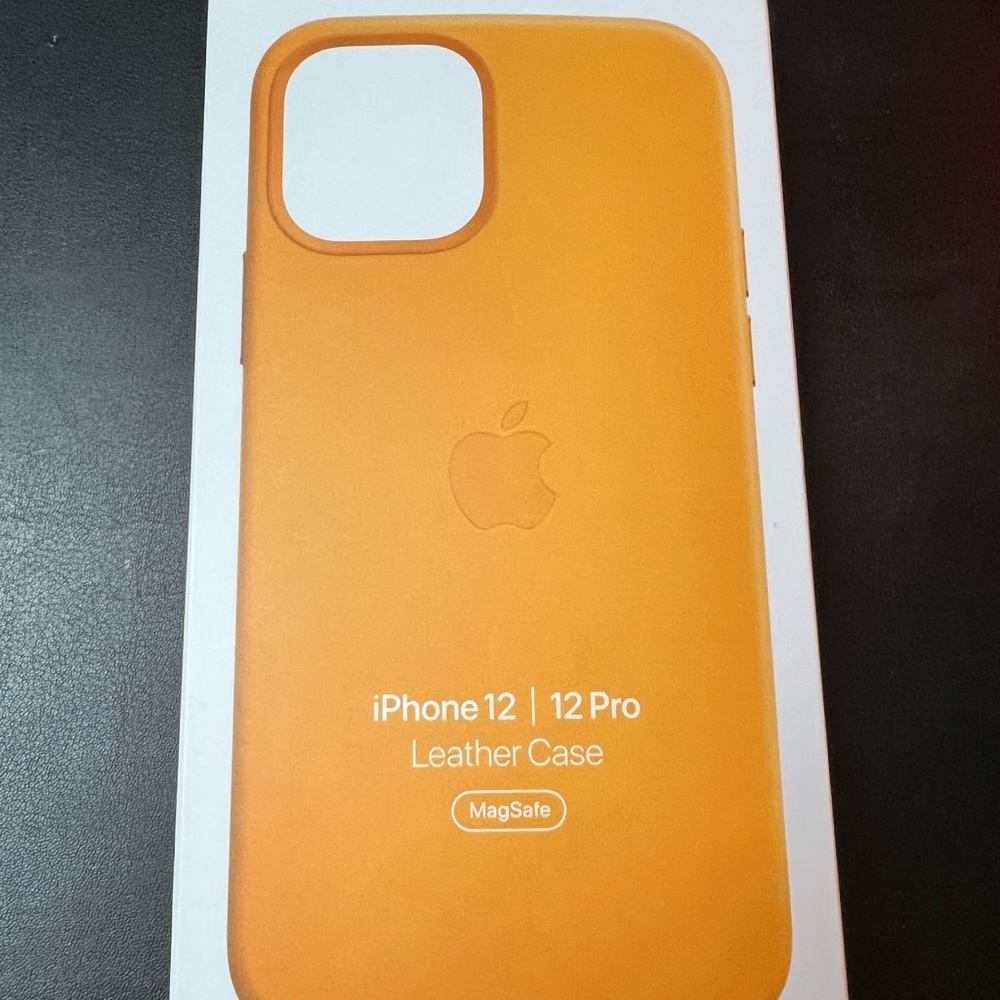 iPhone 12 Pro leather case California Poppy